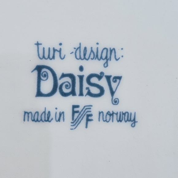 Vintage Figgio Flint Turi - Design Daisy Plate ~ Norway ~ 1960s ~ - Picture 4 of 16